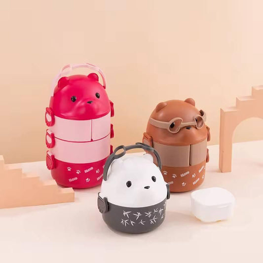 Cute korean Teddy Bear Lunch Box Thermoware Lunch Box Sets
