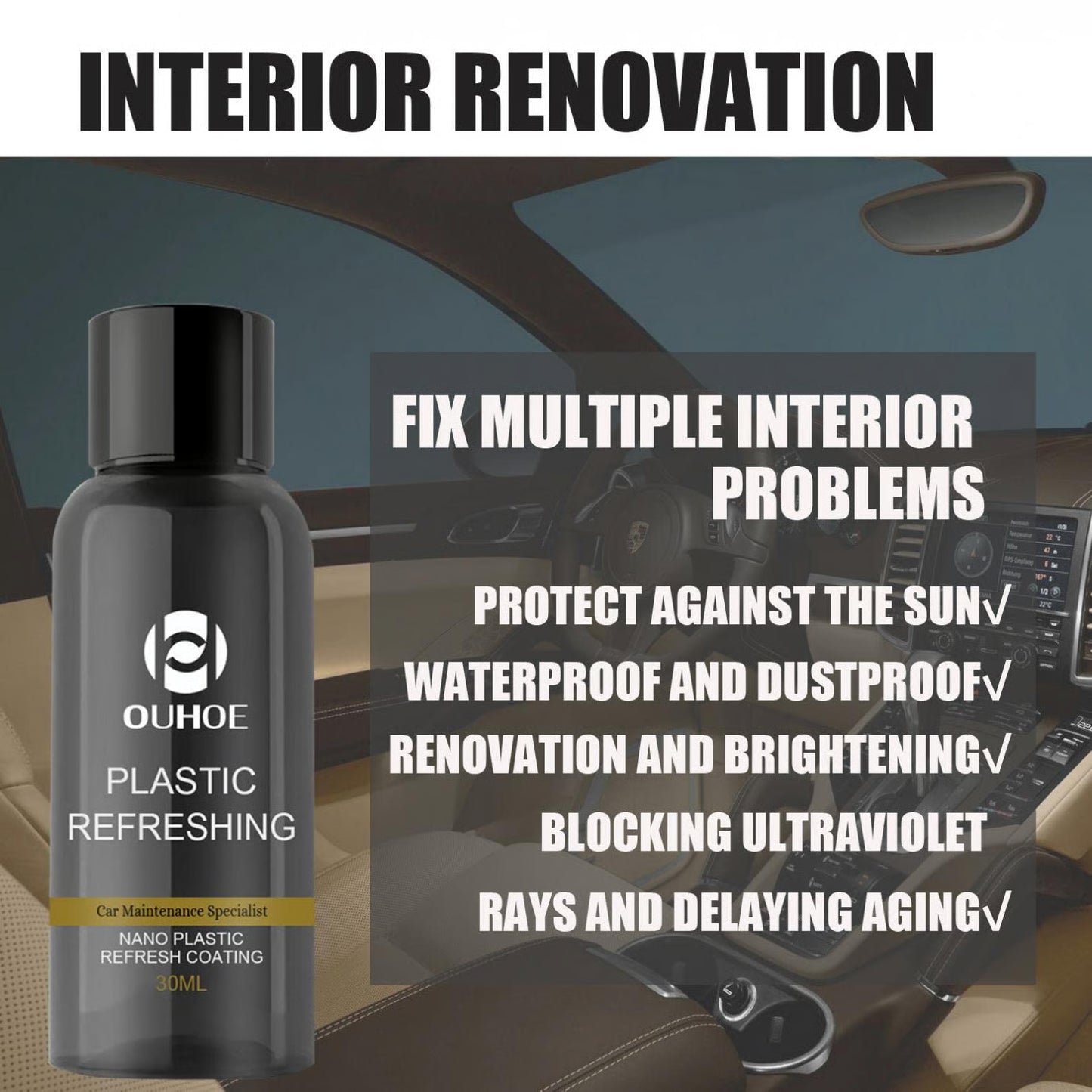 Plastic Revitalizing Coating Agent (Buy 1 Get 1 Free)(Pack of 2)⭐⭐⭐⭐⭐ 27,572 Rev