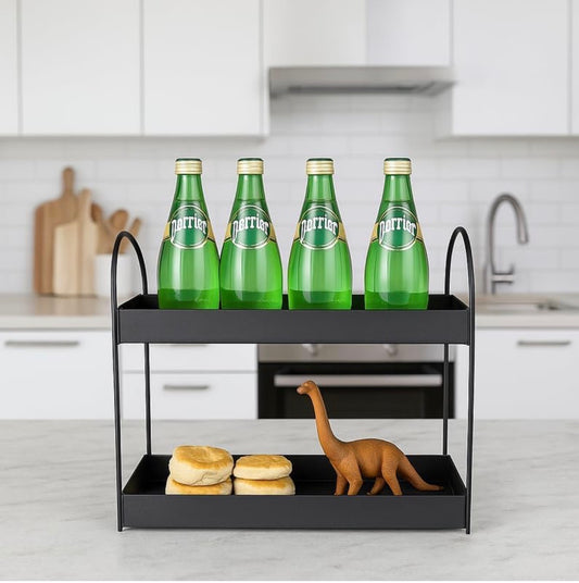 Erios 2-Tier Kitchen Organizer | Kitchen Storage Rack, Kitchen Counter top Organiser Storage Shelf for Home Kitchen and Bathroom